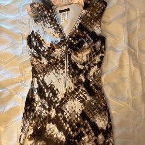 Boston proper animal print zipper dress